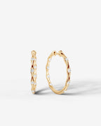 Lab Grown Diamond Twisted Gold Vine Earrings