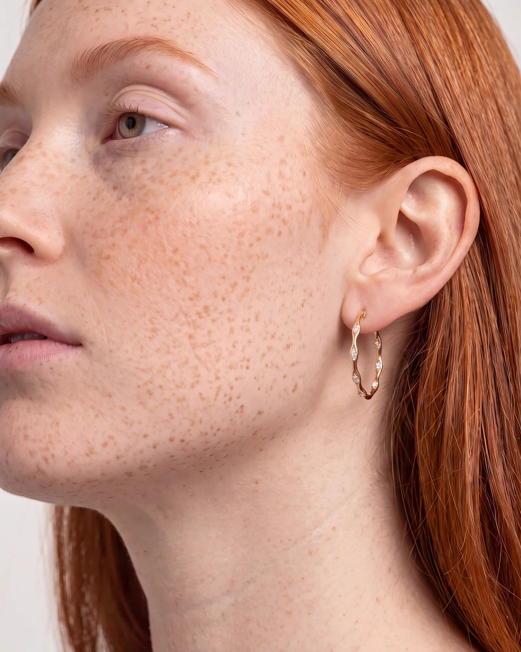 Lab Grown Diamond Twisted Gold Vine Earrings