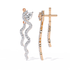 Serpent Lab Grown Diamond Earrings – Wavy Drop Statement Earrings – Ethical & Modern Diamond Jewelry – Lustraa’s Minimalist Earrings