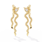 Serpent Lab Grown Diamond Earrings – Wavy Drop Statement Earrings – Ethical & Modern Diamond Jewelry – Lustraa’s Minimalist Earrings