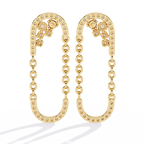 Lab Grown Diamond Chain Drop Earrings | Modern Dangling Earrings with Ethical Diamonds | Sustainable Luxury Jewelry –Lustraa’s Minimalist Earrings