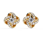 Floral Knot Lab Grown Diamond Earrings | Infinity Flower Studs | Sustainable Luxury Diamond Jewelry –Lustraa’s Floral Earrings