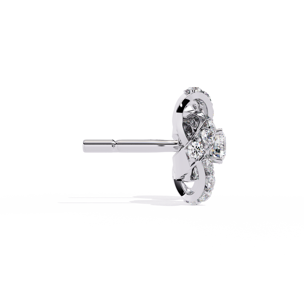 Floral Knot Lab Grown Diamond Earrings | Infinity Flower Studs | Sustainable Luxury Diamond Jewelry –Lustraa’s Floral Earrings