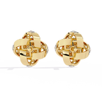 Floral Knot Lab Grown Diamond Earrings | Infinity Flower Studs | Sustainable Luxury Diamond Jewelry –Lustraa’s Floral Earrings