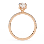 Oval Lab Grown Diamond Engagement Ring – 1.20 CT Hidden Halo Solitaire Bridal Ring, Wedding Band Jewelry– Lustraa’s Oval Diamond Ring