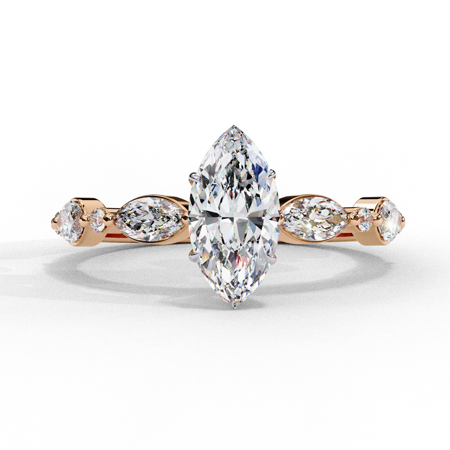 0.82 Carat Marquise Cut Lab Grown Diamond Ring – Solitaire Engagement Ring– Lustraa’s Marquise Diamond Ring