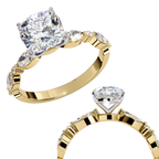 2.65 Carat Cushion Square Lab Grown Diamond Ring – Solitaire Engagement Ring– Lustraa’s Classic Cushion Cut Diamond Ring