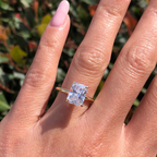 Radiant Cut Lab Grown Diamond Solitaire Engagement Ring – Classic Radiant Diamond Ring in Sleek Band – Lustraa’s Solitaire Ring