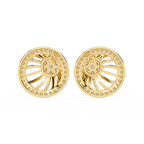 Elegant Round Halo Earrings  – Lab Grown Diamond Studs – Modern Halo Cluster Earrings –Radiant Sunburst Halo Earring –Lustraa’s Halo Earrings