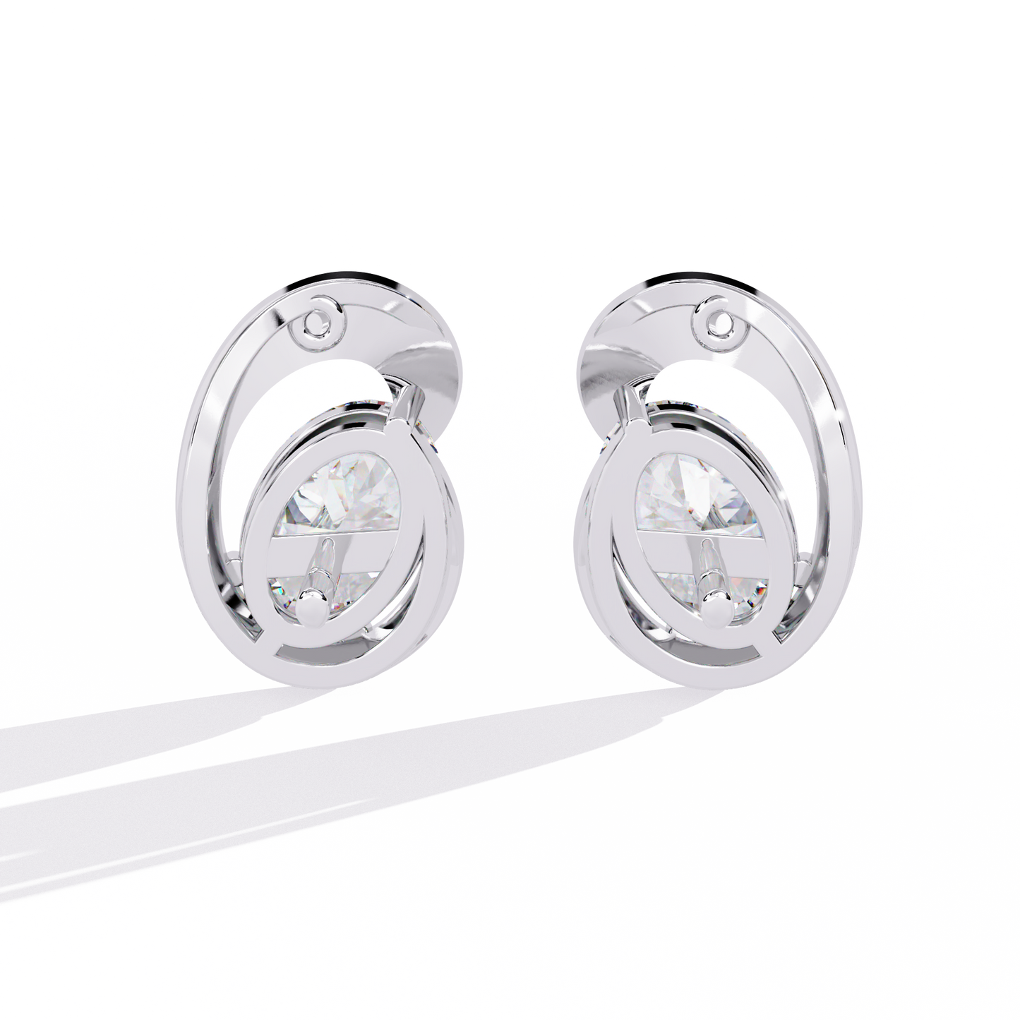 Minimalist 1.32 Carat Oval Cut Lab Grown Diamond Earrings – Sustainable Studs for Modern Everyday Elegance –Lustraa’s Diamond Earrings