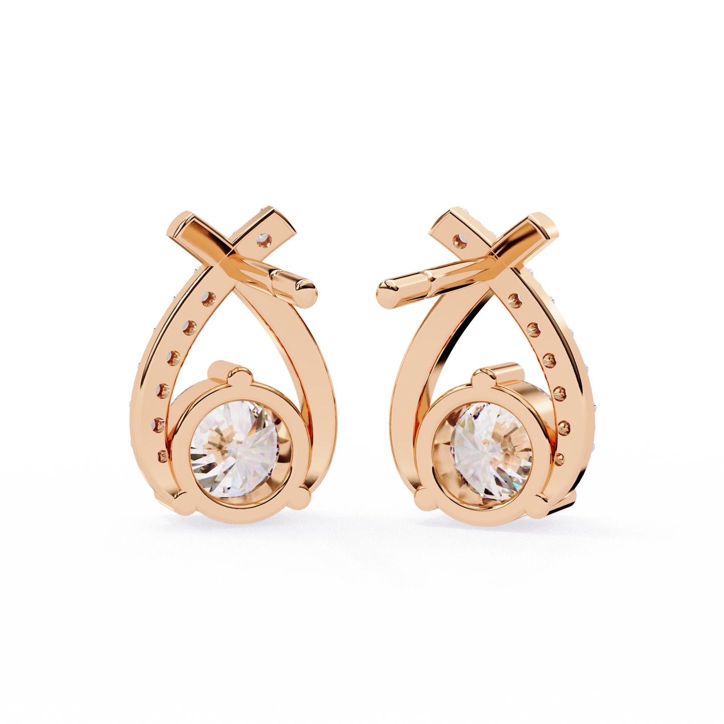 Dazzling 1.27 Carat Round Cut Lab Grown Diamond Earrings – Sustainable Luxury Fine Jewelry for Timeless Elegance –Lustraa’s Diamond Earrings