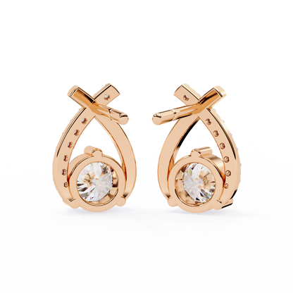 Dazzling 1.27 Carat Round Cut Lab Grown Diamond Earrings – Sustainable Luxury Fine Jewelry for Timeless Elegance –Lustraa’s Diamond Earrings