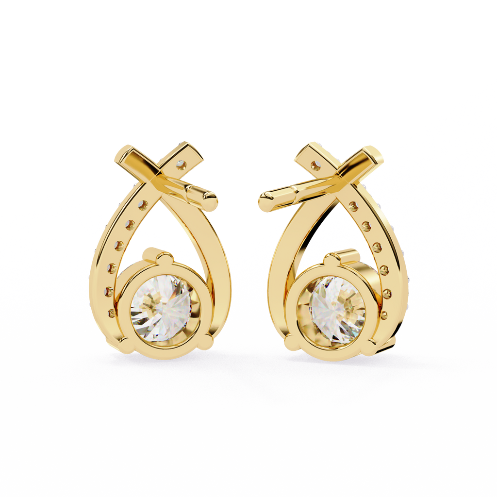 Dazzling 1.27 Carat Round Cut Lab Grown Diamond Earrings – Sustainable Luxury Fine Jewelry for Timeless Elegance –Lustraa’s Diamond Earrings