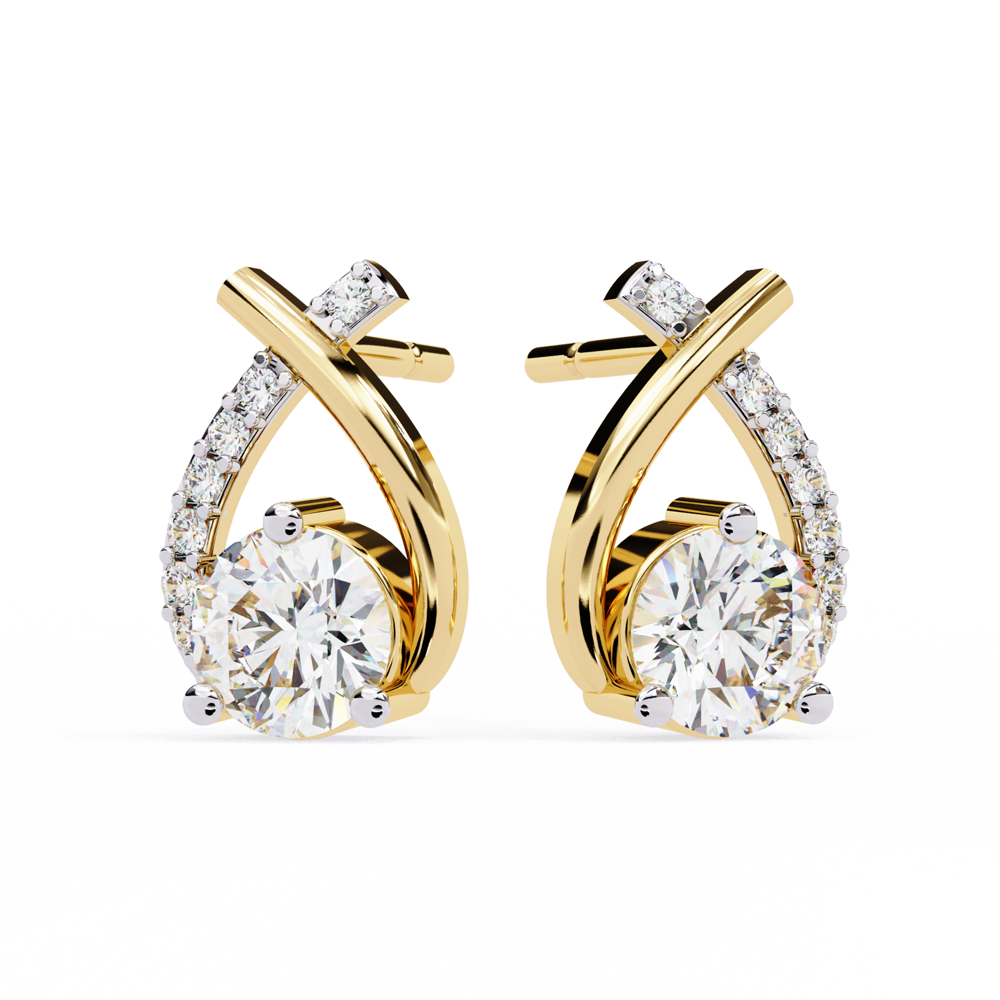 Dazzling 1.27 Carat Round Cut Lab Grown Diamond Earrings – Sustainable Luxury Fine Jewelry for Timeless Elegance –Lustraa’s Diamond Earrings