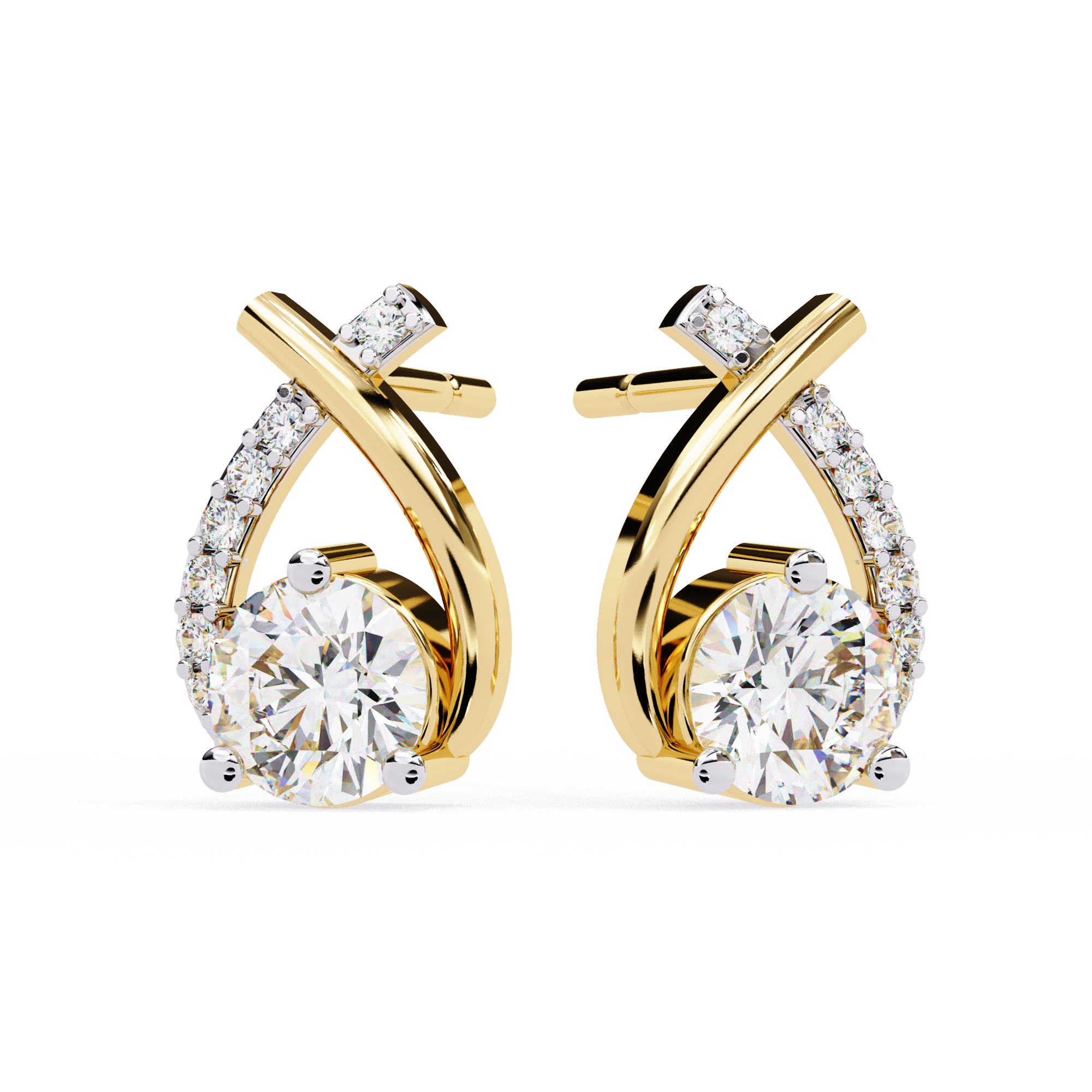 Dazzling 1.27 Carat Round Cut Lab Grown Diamond Earrings – Sustainable Luxury Fine Jewelry for Timeless Elegance –Lustraa’s Diamond Earrings
