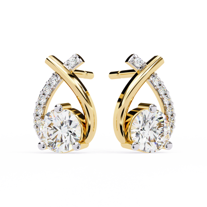 Dazzling 1.27 Carat Round Cut Lab Grown Diamond Earrings – Sustainable Luxury Fine Jewelry for Timeless Elegance –Lustraa’s Diamond Earrings