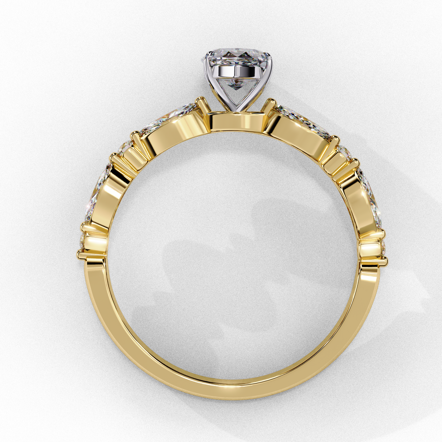 0.82 Carat Marquise Cut Lab Grown Diamond Ring – Solitaire Engagement Ring– Lustraa’s Marquise Diamond Ring