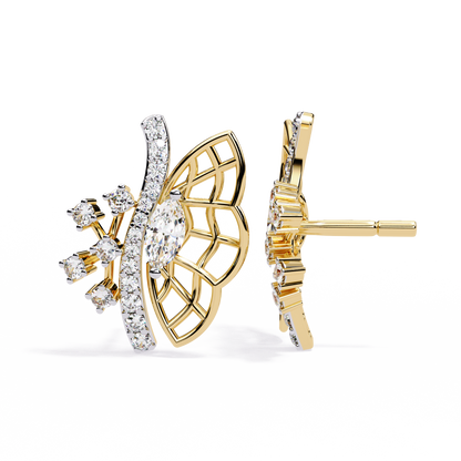 Butterfly Inspired Lab Grown Diamond Earrings – Nature-Inspired Sustainable Luxury Fine Jewelry for Women –Lustraa’s Butterfly Earrings