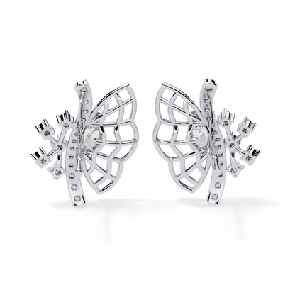 Butterfly Inspired Lab Grown Diamond Earrings – Nature-Inspired Sustainable Luxury Fine Jewelry for Women –Lustraa’s Butterfly Earrings