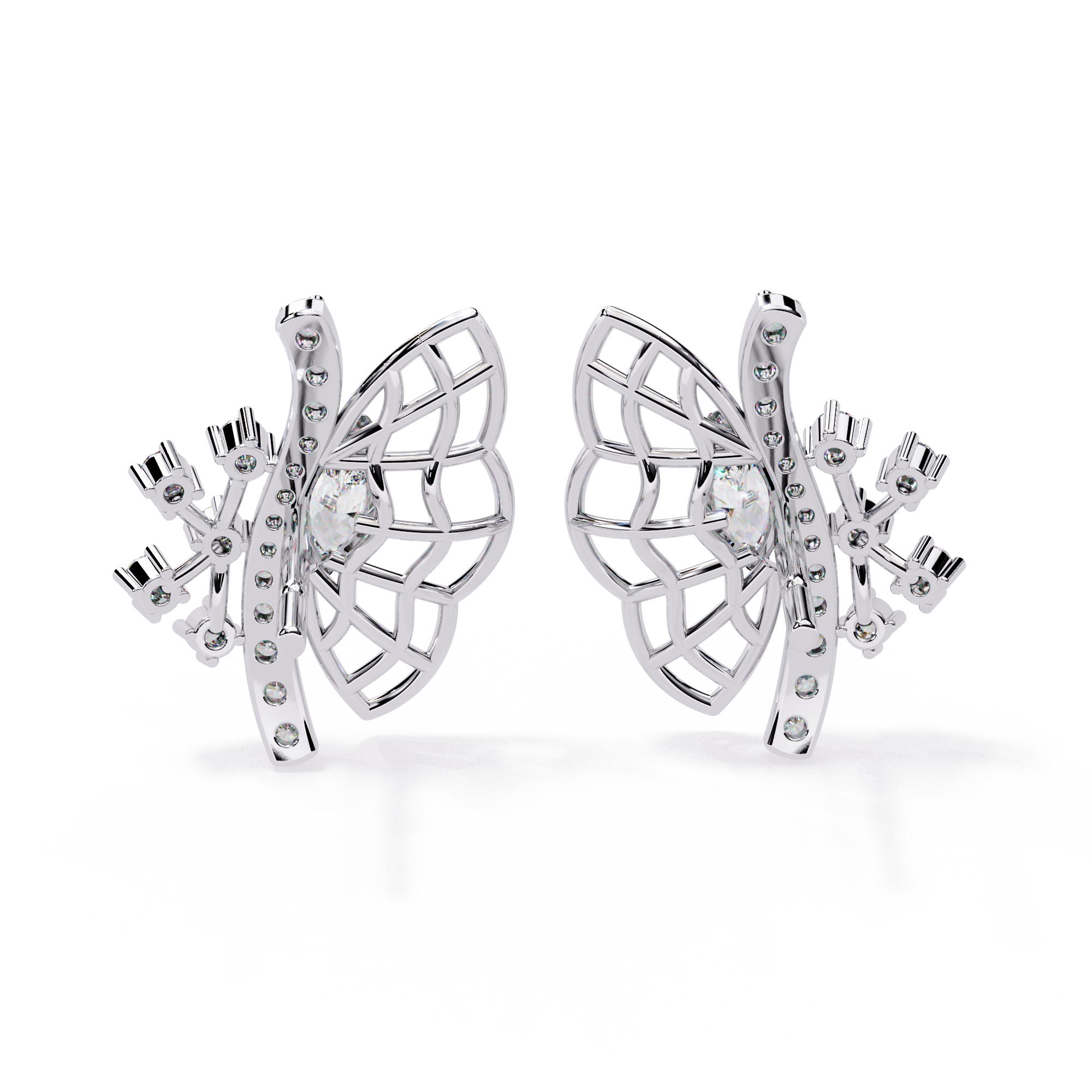 Butterfly Inspired Lab Grown Diamond Earrings – Nature-Inspired Sustainable Luxury Fine Jewelry for Women –Lustraa’s Butterfly Earrings