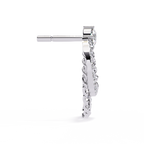 Modern Chain Hoop Lab Grown Diamond Earrings – Sustainable Luxury Round Cut Diamond Circle Studs for Women –Lustraa’s Minimalist Earrings