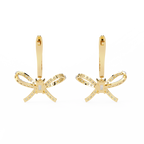 Bow Design Lab Grown Diamond Earrings – Emerald Cut Drop Earrings – Ethical & Elegant Fine Jewelry –Lustraa’s Diamond Earrings