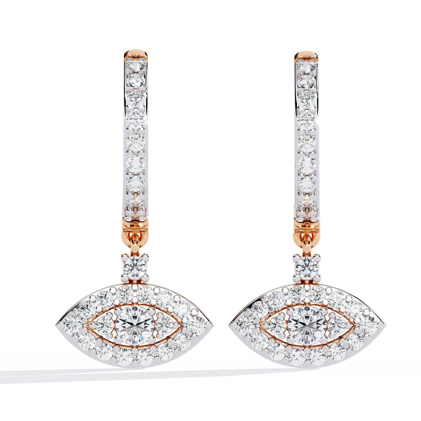 2.57 Carat Lab Grown Diamond Stud Earrings – Round Brilliant Cut – 3-Prong Setting –Lustraa’s Diamond Earrings