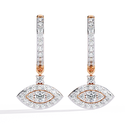 2.57 Carat Lab Grown Diamond Stud Earrings – Round Brilliant Cut – 3-Prong Setting –Lustraa’s Diamond Earrings