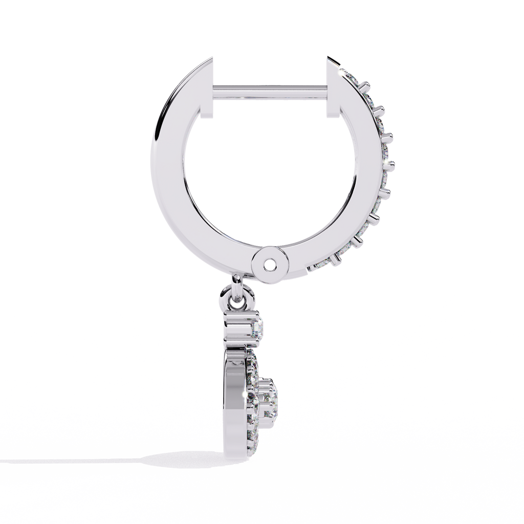 Evil Eye Lab Grown Diamond Hoop Earrings – Dainty Drop Earrings – Spiritual & Sustainable Fine Jewelry –Lustraa’s Diamond Earrings