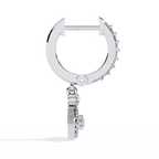 Evil Eye Lab Grown Diamond Hoop Earrings – Dainty Drop Earrings – Spiritual & Sustainable Fine Jewelry –Lustraa’s Diamond Earrings