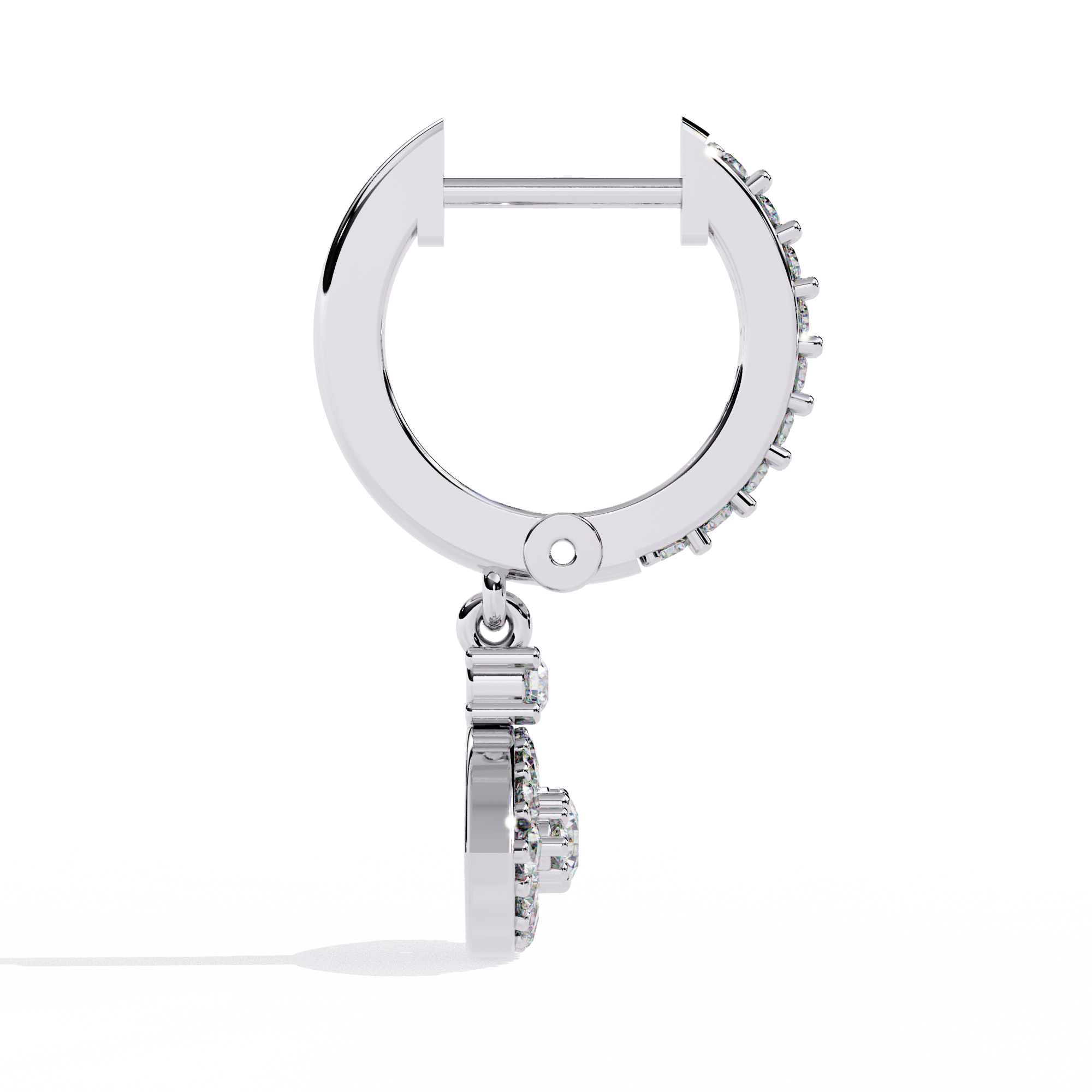 Evil Eye Lab Grown Diamond Hoop Earrings – Dainty Drop Earrings – Spiritual & Sustainable Fine Jewelry –Lustraa’s Diamond Earrings