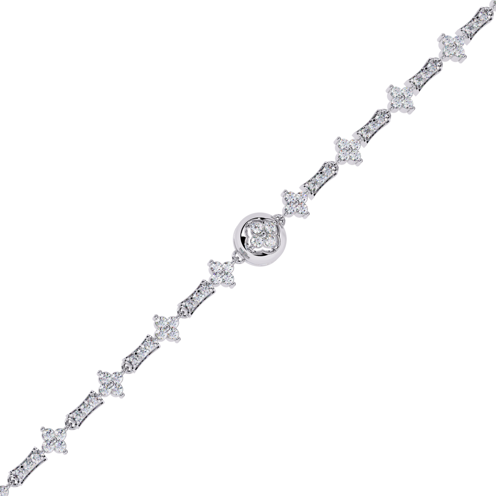 Round Cut Lab Grown Diamond Bracelet– Elegant Diamond Bracelet for Women – Fine Jewelry Gift -Lustraa’s Diamond Bracelet