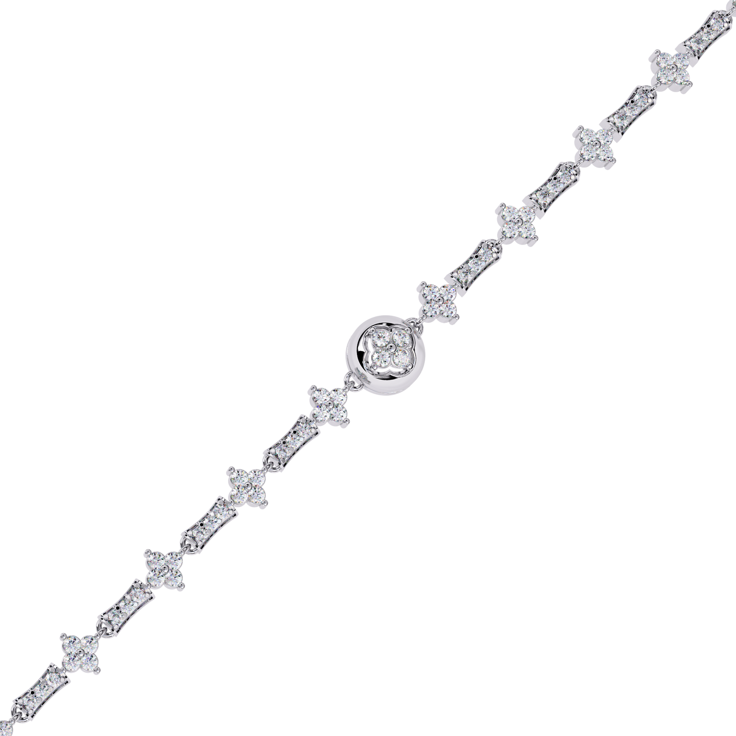 Round Cut Lab Grown Diamond Bracelet– Elegant Diamond Bracelet – Fine Jewelry Gift -Lustraa’s Diamond Bracelet