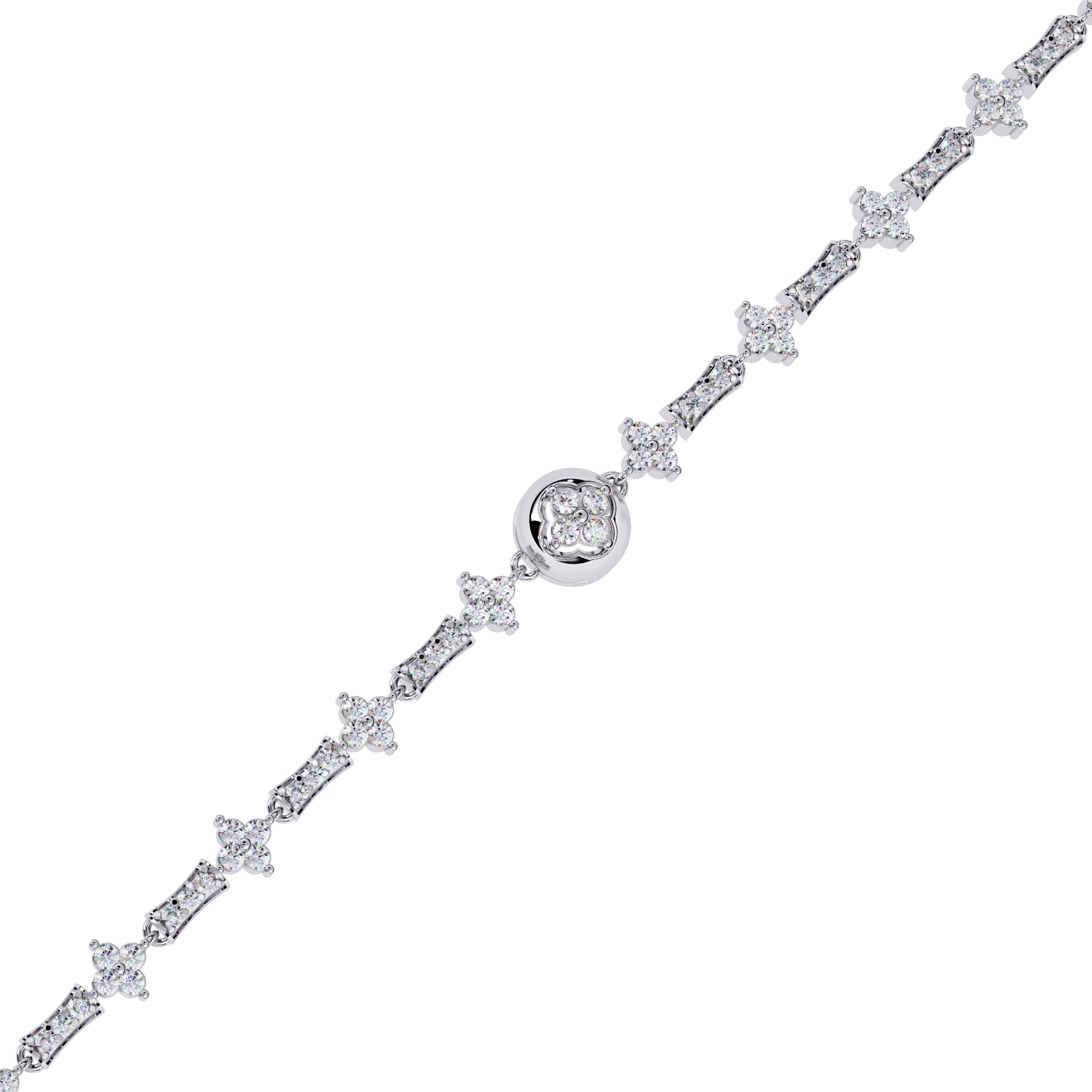 Round Cut Lab Grown Diamond Bracelet– Elegant Diamond Bracelet for Women – Fine Jewelry Gift -Lustraa’s Diamond Bracelet