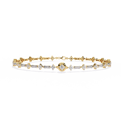 Round Cut Lab Grown Diamond Bracelet– Elegant Diamond Bracelet – Fine Jewelry Gift -Lustraa’s Diamond Bracelet