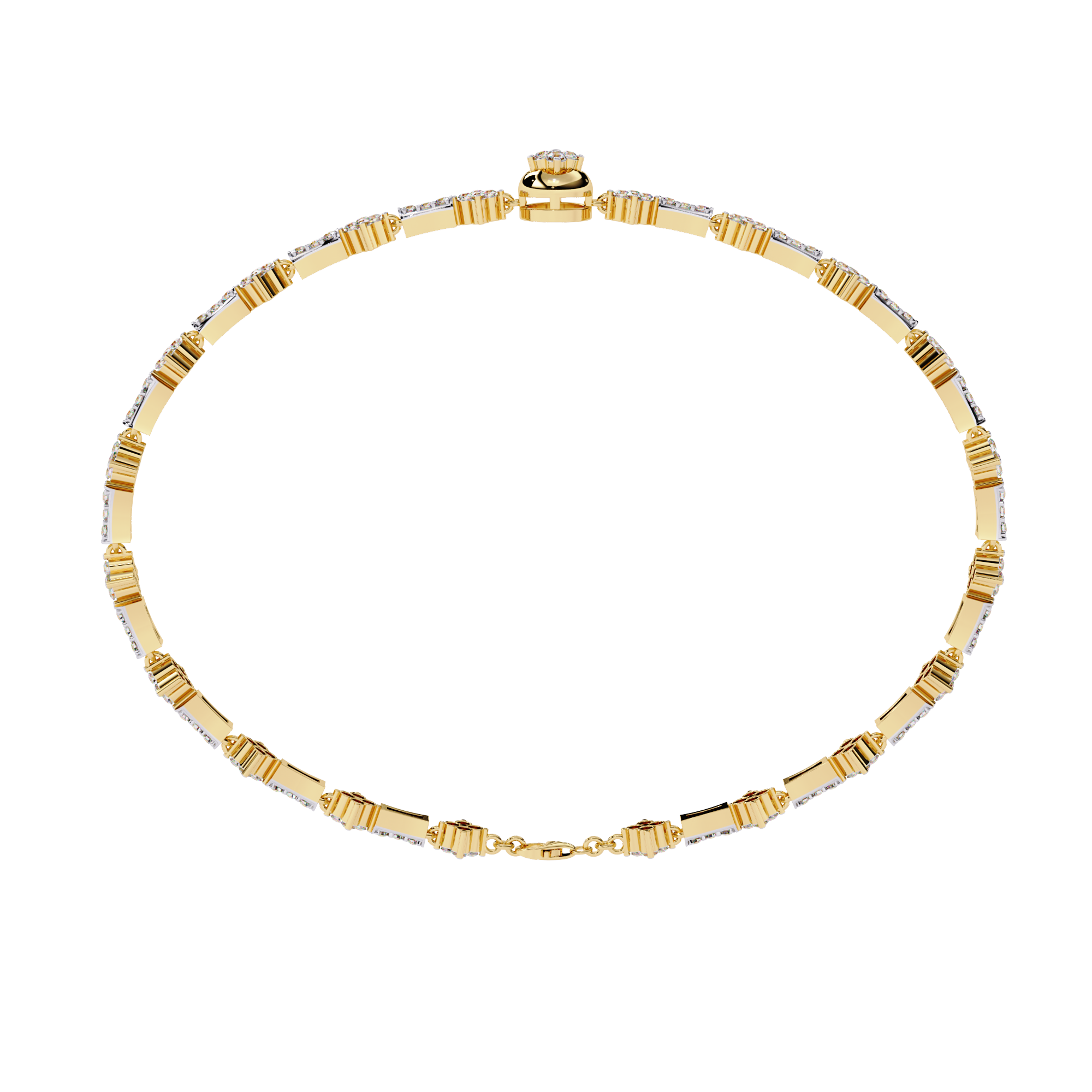 Round Cut Lab Grown Diamond Bracelet– Elegant Diamond Bracelet for Women – Fine Jewelry Gift -Lustraa’s Diamond Bracelet