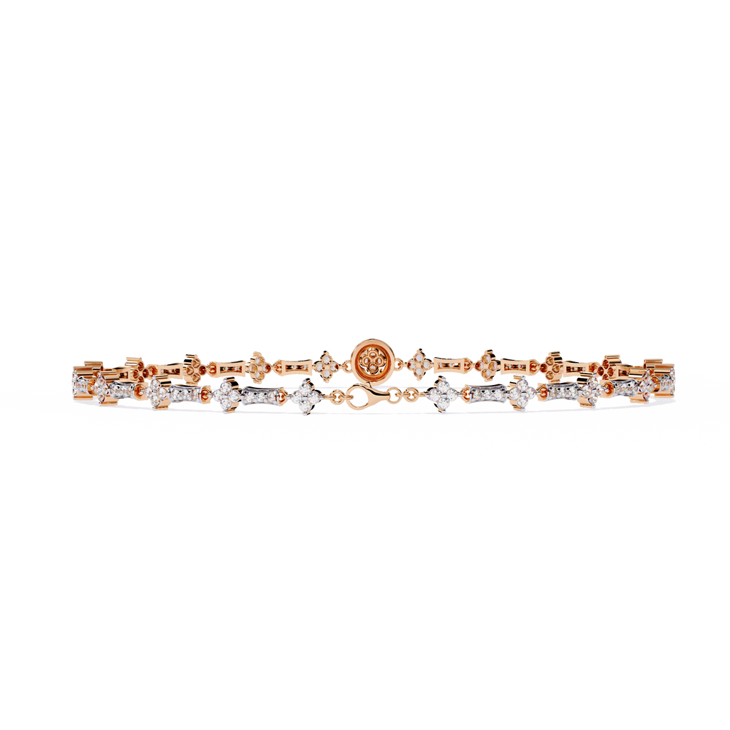 Round Cut Lab Grown Diamond Bracelet– Elegant Diamond Bracelet for Women – Fine Jewelry Gift -Lustraa’s Diamond Bracelet