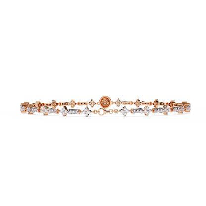 Round Cut Lab Grown Diamond Bracelet– Elegant Diamond Bracelet – Fine Jewelry Gift -Lustraa’s Diamond Bracelet