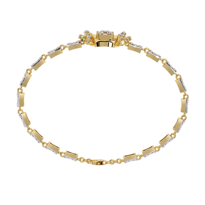 0.78 Carat Princess Cut Lab Grown Diamond Designer Bracelet– Elegant Statement Diamond Bracelet - Lustraa’s Diamond Bracelet