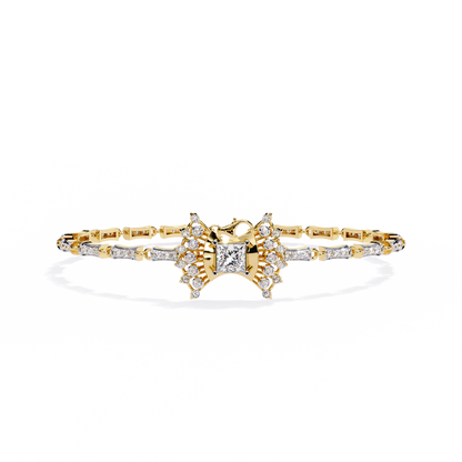 0.78 Carat Princess Cut Lab Grown Diamond Designer Bracelet– Elegant Statement Diamond Bracelet - Lustraa’s Diamond Bracelet