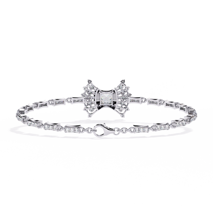 0.78 Carat Princess Cut Lab Grown Diamond Designer Bracelet– Elegant Statement Diamond Bracelet - Lustraa’s Diamond Bracelet