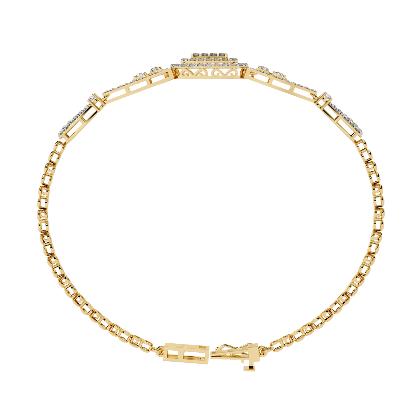 Round Lab Grown Diamond Cushion Cluster Bracelet | Pavé Diamond Bangle | Sustainable Fine Jewelry – Lustraa’s Minimalist Bracelet