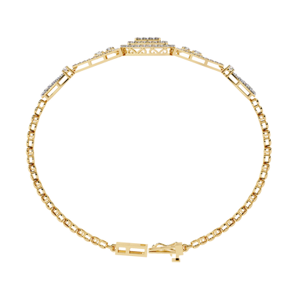 Round Lab Grown Diamond Cushion Cluster Bracelet | Pavé Diamond Bangle | Sustainable Fine Jewelry – Lustraa’s Minimalist Bracelet
