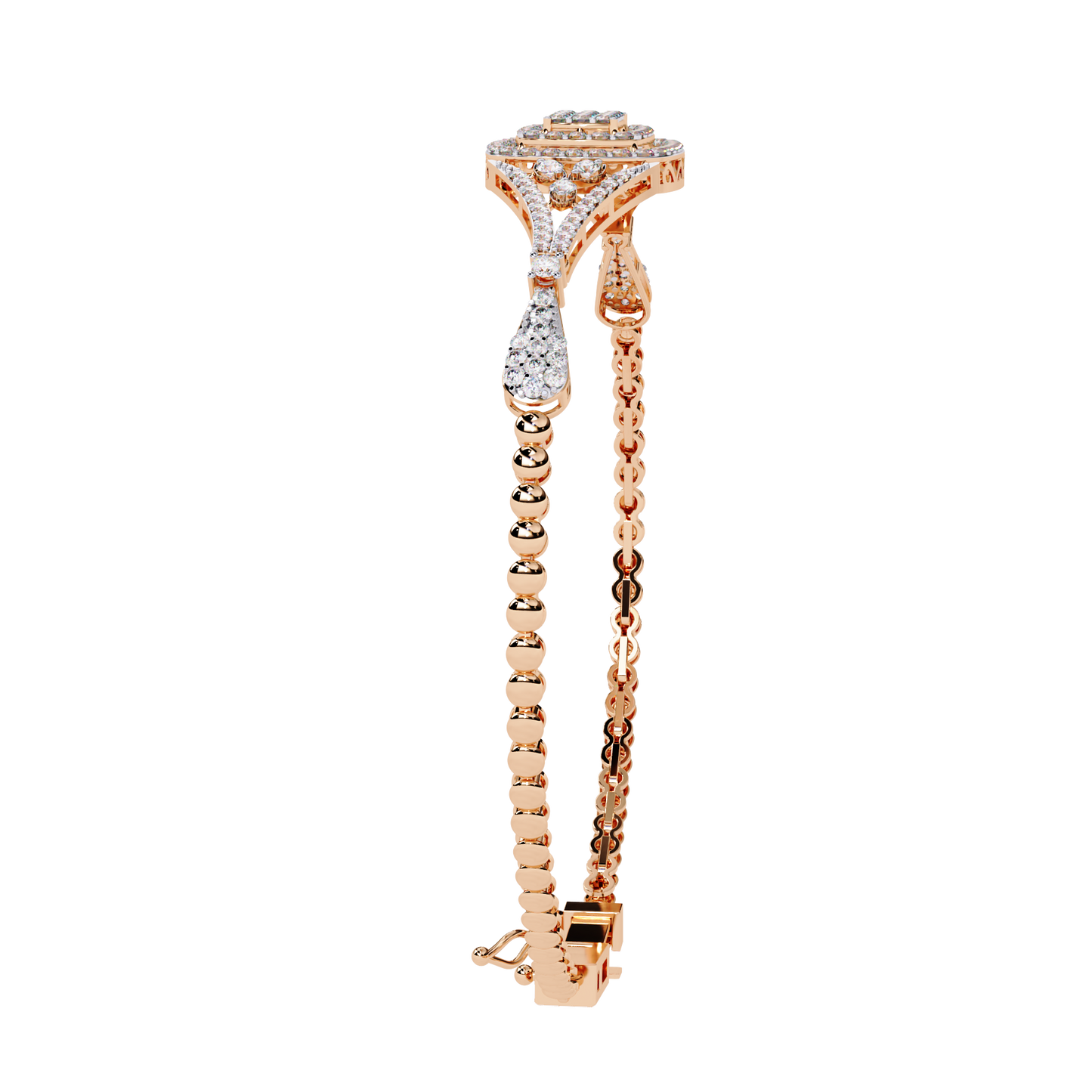 Round Lab Grown Diamond Cushion Cluster Bracelet | Pavé Diamond Bangle | Sustainable Fine Jewelry – Lustraa’s Minimalist Bracelet