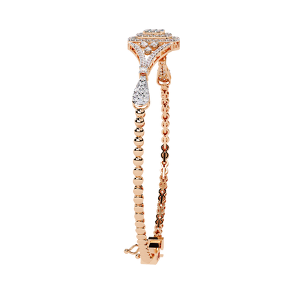 Round Lab Grown Diamond Cushion Cluster Bracelet | Pavé Diamond Bangle | Sustainable Fine Jewelry – Lustraa’s Minimalist Bracelet