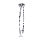 Floral Cluster Lab Grown Diamond Bracelet – Round Brilliant Cut Pavé Diamond Bangle – Sustainable Fine Jewelry – Lustraa’s Minimalist Bracelet