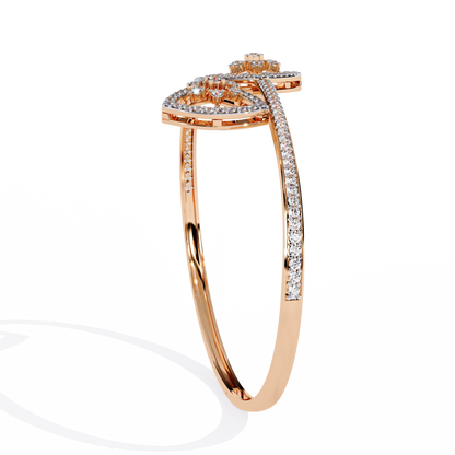 Designer Open Cuff Bracelet– Teardrop End Minimalist Bangle – Elegant Gold or Silver Bracelet- Lustraa’s Open Cuff Bracelet