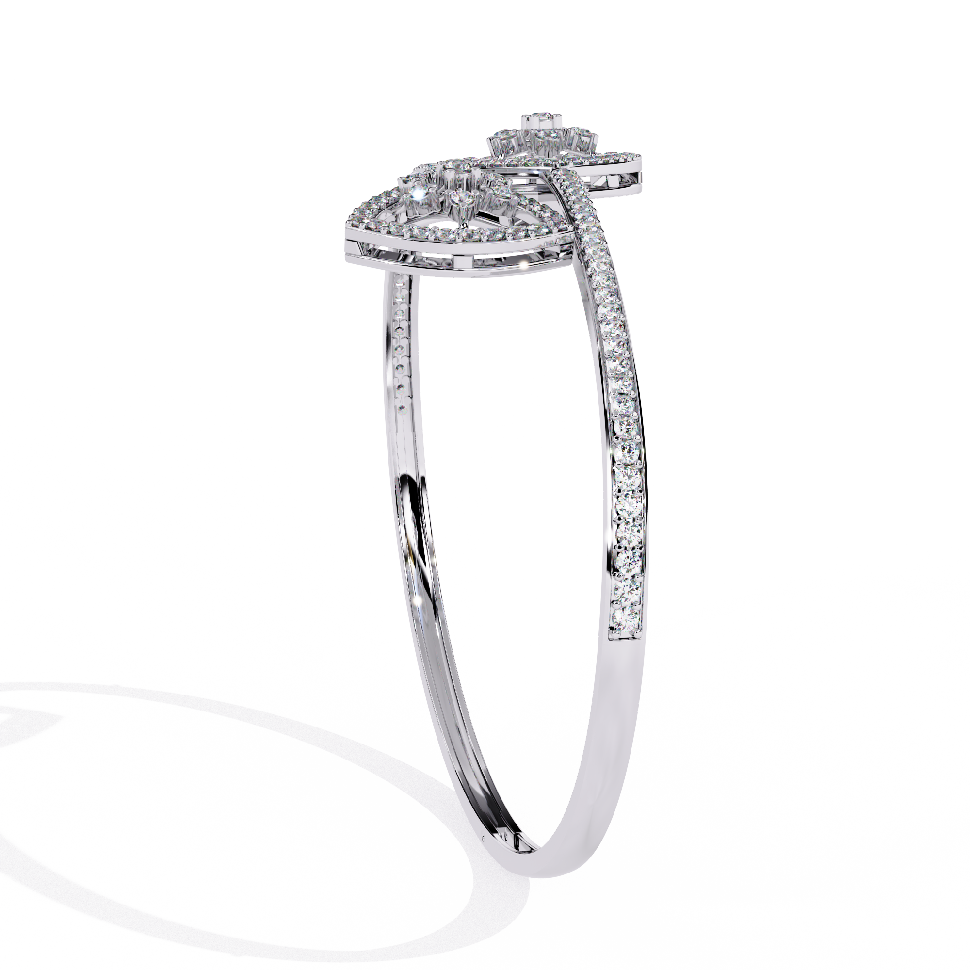 Designer Open Cuff Bracelet – Teardrop End Minimalist Bangle – Lustraa’s Open Cuff Bracelet