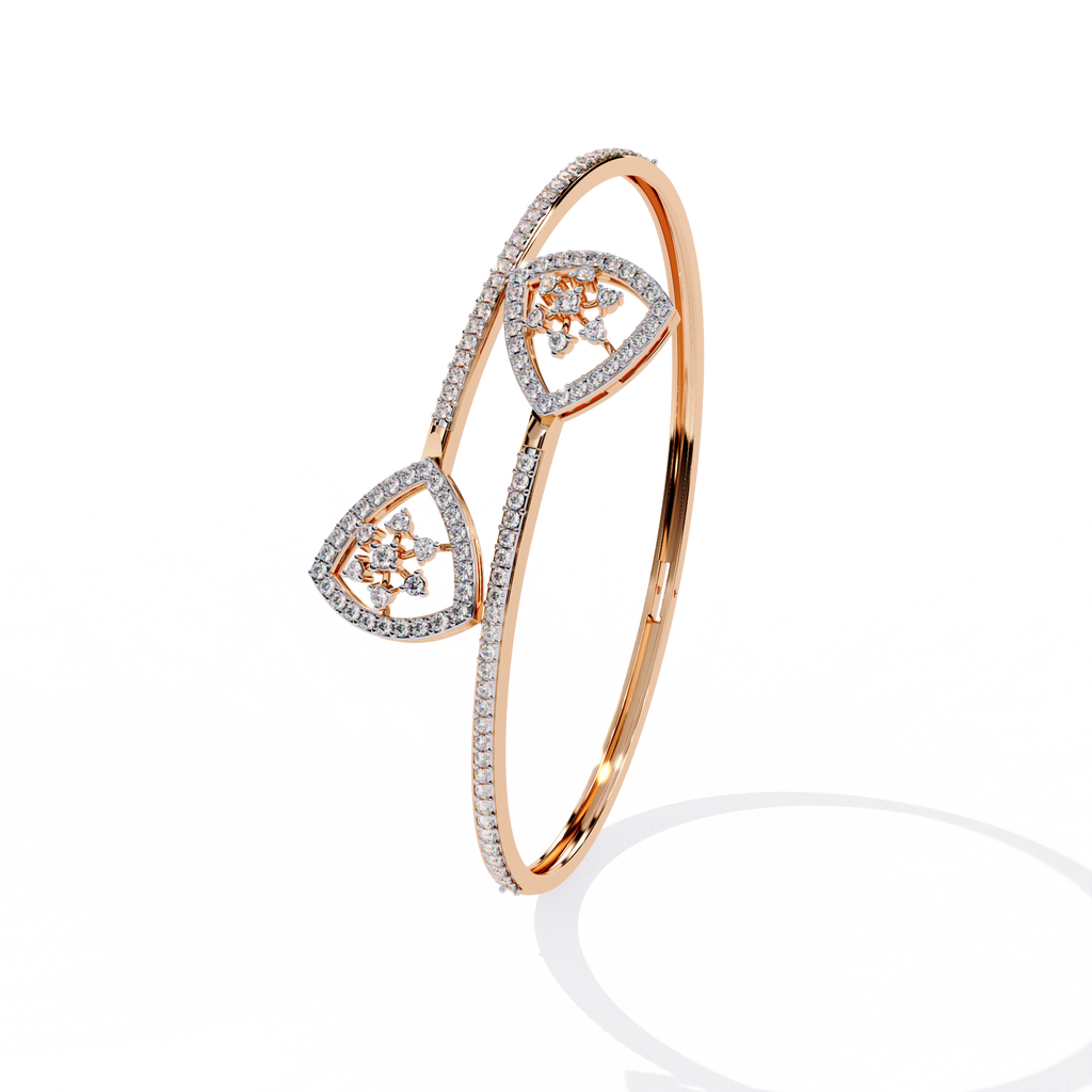 Designer Open Cuff Bracelet – Teardrop End Minimalist Bangle – Lustraa’s Open Cuff Bracelet