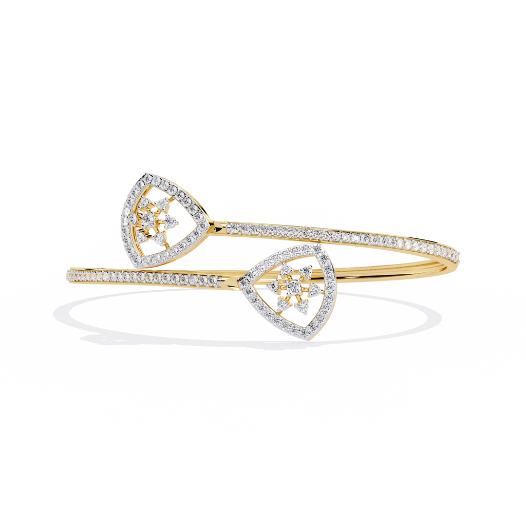 Designer Open Cuff Bracelet – Teardrop End Minimalist Bangle – Lustraa’s Open Cuff Bracelet